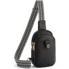 imageBOSTANTEN Small Sling Bag Crossbody Bags for Women Trendy Crossbody Purse Leather Chest BagAdeep Blacksmall