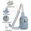 imageBOSTANTEN Small Sling Bag Crossbody Bags for Women Trendy Crossbody Purse Leather Chest BagAdenim Bluesmall