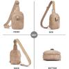 imageBOSTANTEN Small Sling Bag Crossbody Bags for Women Trendy Crossbody Purse Leather Chest BagAlight Brownsmall