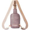 imageBOSTANTEN Small Sling Bag Crossbody Bags for Women Trendy Crossbody Purse Leather Chest BagAlight Purplesmall