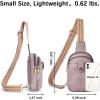 imageBOSTANTEN Small Sling Bag Crossbody Bags for Women Trendy Crossbody Purse Leather Chest BagAlight Purplesmall