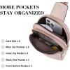 imageBOSTANTEN Small Sling Bag Crossbody Bags for Women Trendy Crossbody Purse Leather Chest BagApinksmall