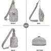 imageBOSTANTEN Small Sling Bag Crossbody Bags for Women Trendy Crossbody Purse Leather Chest BagAtwilight Greysmall