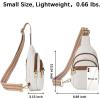 imageBOSTANTEN Small Sling Bag for Women Leather Crossbody Bags Fanny Pack Chest Bag for Travel Slim Wallet Women Leather RFID Blocking Credit Card Holder Bifold Thin Wallet
