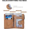 imageBOSTANTEN Small Sling Bag for Women Leather Crossbody Bags ampamp Small Wallet for Women Leather RFID Blocking Card Holder Bifold Compact Wallets With Zipper Coin Pocket Camel