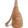 imageBOSTANTEN Small Sling Bag for Women Leather Crossbody Bags ampamp Small Wallet for Women Leather RFID Blocking Card Holder Bifold Compact Wallets With Zipper Coin Pocket Camel