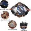 imageBOSTANTEN Weekender Bags for Women Leather Travel Duffle Bag Carry On Overnight Duffel with Shoe Compartment BeigeampampBrownABlackBrown