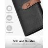 imageBOSTANTEN Womens Leather Wallets RFID Blocking Large Capacity Trifold Card Holder Ladies Phone Clutch BrownBBlackBrownoil wax