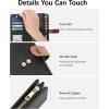 imageBOSTANTEN Womens Leather Wallets RFID Blocking Large Capacity Trifold Card Holder Ladies Phone Clutch BrownBBlackBrownoil wax