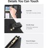imageBOSTANTEN Womens Leather Wallets RFID Blocking Large Capacity Trifold Card Holder Ladies Phone Clutch BrownBBlackoil wax
