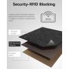 imageBOSTANTEN Womens Leather Wallets RFID Blocking Large Capacity Trifold Card Holder Ladies Phone Clutch BrownBBlackoil wax