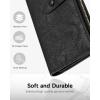 imageBOSTANTEN Womens Leather Wallets RFID Blocking Large Capacity Trifold Card Holder Ladies Phone Clutch BrownBBlackoil wax