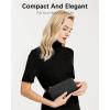 imageBOSTANTEN Womens Leather Wallets RFID Blocking Large Capacity Trifold Card Holder Ladies Phone Clutch BrownBBlackoil wax