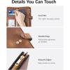 imageBOSTANTEN Womens Leather Wallets RFID Blocking Large Capacity Trifold Card Holder Ladies Phone Clutch BrownBVegan Brown