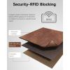 imageBOSTANTEN Womens Leather Wallets RFID Blocking Large Capacity Trifold Card Holder Ladies Phone Clutch BrownBVegan Brown