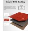 imageBOSTANTEN Womens Leather Wallets RFID Blocking Large Capacity Trifold Card Holder Ladies Phone Clutch BrownCRose Red
