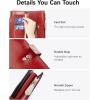 imageBOSTANTEN Womens Leather Wallets RFID Blocking Large Capacity Trifold Card Holder Ladies Phone Clutch BrownCRose Red