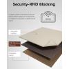imageBOSTANTEN Womens Leather Wallets RFID Blocking Large Capacity Trifold Card Holder Ladies Phone Clutch BrownDBeigeBrown
