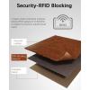 imageBOSTANTEN Womens Leather Wallets RFID Blocking Large Capacity Trifold Card Holder Ladies Phone Clutch BrownDBlackBrown