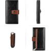 imageBOSTANTEN Womens Leather Wallets RFID Blocking Large Capacity Trifold Card Holder Ladies Phone Clutch BrownDBlackBrown