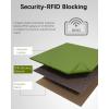 imageBOSTANTEN Womens Leather Wallets RFID Blocking Large Capacity Trifold Card Holder Ladies Phone Clutch BrownDGreen