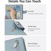 imageBOSTANTEN Womens Leather Wallets RFID Blocking Large Capacity Trifold Card Holder Ladies Phone Clutch BrownDGrey Blue