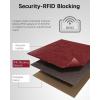 imageBOSTANTEN Womens Leather Wallets RFID Blocking Large Capacity Trifold Card Holder Ladies Phone Clutch BrownDWine Red