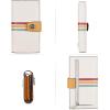 imageBOSTANTEN Womens Leather Wallets RFID Blocking Large Capacity Trifold Card Holder Ladies Phone Clutch BrownDYellow Beige