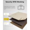 imageBOSTANTEN Womens Leather Wallets RFID Blocking Large Capacity Trifold Card Holder Ladies Phone Clutch BrownDYellow Floral
