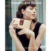 imageBOSTANTEN Womens Leather Wallets RFID Blocking Large Capacity Trifold Card Holder Ladies Phone Clutch BrownFBeigeBrownDouble Zipper