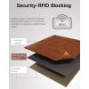 imageBOSTANTEN Womens Leather Wallets RFID Blocking Large Capacity Trifold Card Holder Ladies Phone Clutch BrownFBeigeBrownVegan
