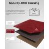 imageBOSTANTEN Womens Leather Wallets RFID Blocking Large Capacity Trifold Card Holder Ladies Phone Clutch BrownFWine RedDouble Zipper