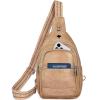 imageBOSTANTEN 7L Sling Bag For Women CrossBody Bags Large Cross Body Purse Vegan Leather Sling Backpack for Travel EssentialsBrown