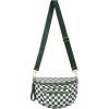 imageBOSTANTEN Checkered Bum Bag Crossbody Belt Bag for Women Cross Body Purse Fanny Waist Pack with Adjustable StrapMojito