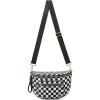 imageBOSTANTEN Checkered Bum Bag Crossbody Belt Bag for Women Cross Body Purse Fanny Waist Pack with Adjustable StrapPiano Keys