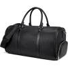 imageBOSTANTEN Genuine Leather Travel Weekender Overnight Duffel Bag Gym Sports Luggage Tote Duffle Bags for Men Medium 185quotX925quotX1050quotAblack