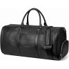 imageBOSTANTEN Genuine Leather Travel Weekender Overnight Duffel Bag Gym Sports Luggage Tote Duffle Bags for Men Medium 185quotX925quotX1050quotLargeBlack
