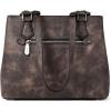 imageBOSTANTEN Leather Handbags for Women Designer Satchel Purses Top Handle Tote Work Shoulder BagsTwon Tone Coffeevegan Leather
