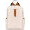 imageBOSTANTEN Leather Laptop Backpack for Women156 inch Computer Backpack Purse College Daypack Work Travel Bag BlackbrownBeige