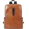 imageBOSTANTEN Leather Laptop Backpack for Women156 inch Computer Backpack Purse College Daypack Work Travel Bag BlackbrownBrown