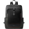 imageBOSTANTEN Leather Laptop Backpack for Women156 inch Computer Backpack Purse College Daypack Work Travel Bag BlackbrownPlain Black
