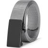 imageBOSTANTEN Ratchet Web Belt Men Nylon Golf Adjustable Work Mens Belt with Casual Pants002black  Grey
