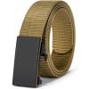 imageBOSTANTEN Ratchet Web Belt Men Nylon Golf Adjustable Work Mens Belt with Casual Pants004black  Yellow