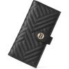 imageBOSTANTEN Slim Women Wallet Leather RFID Credit Card Holder Bifold Ladies Wallets with Zipper Coin Pocket Beige and BrownBlack