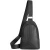 imageBOSTANTEN Sling Bag Quilted Crossbody Bags for Women Cross Body Purse Leather Fanny Pack with Adjustable Guitar StrapDblack