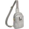 imageBOSTANTEN Small Sling Bag Crossbody Bags for Women Trendy Crossbody Purse Leather Chest BagAtwilight Greysmall