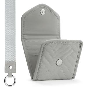 imageBOSTANTEN Card Holder Wallet RFID Slim Wallet for Women Trifold Small Wallets Woman with Zipper Coin Pocket ampamp Keychain Wristlet BeigeZGrey