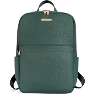 imageBOSTANTEN Genuine Leather 156 inch Laptop Backpack Purse for Women College Casual Backpack Travel Bag1cdarkgreen