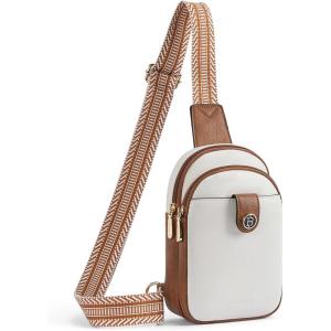 imageBOSTANTEN Small Sling Bag Crossbody Bags for Women Trendy Crossbody Purse Leather Chest BagAbeige