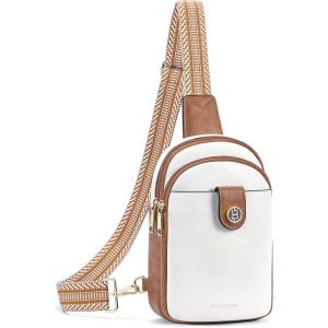 imageBOSTANTEN Small Sling Bag Crossbody Bags for Women Trendy Crossbody Purse Leather Chest BagDbeigemedium